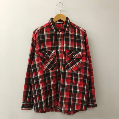 【中古品】【メンズ】 FIVE BROTHER ファイブブラザー 90's CHECK FLANNEL SHIRT 90年代 チェック フランネル シャツ トップス 長袖 145-250805-ts-12-fuz サイズ：M カラー：レッド 万代Net店