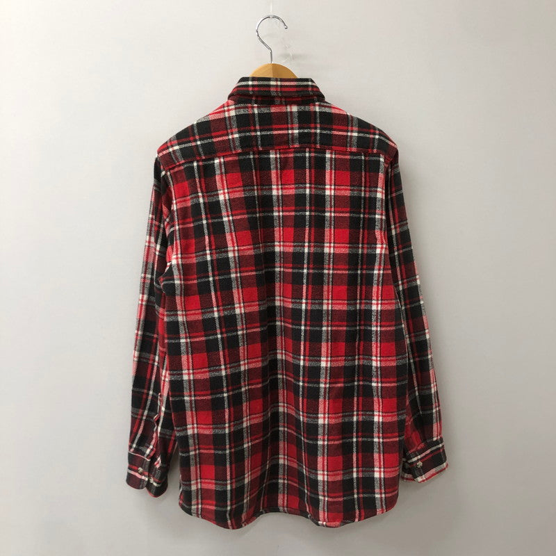 【中古品】【メンズ】 FIVE BROTHER ファイブブラザー 90's CHECK FLANNEL SHIRT 90年代 チェック フランネル シャツ トップス 長袖 145-250805-ts-12-fuz サイズ：M カラー：レッド 万代Net店