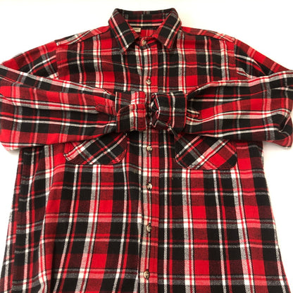 【中古品】【メンズ】 FIVE BROTHER ファイブブラザー 90's CHECK FLANNEL SHIRT 90年代 チェック フランネル シャツ トップス 長袖 145-250805-ts-12-fuz サイズ：M カラー：レッド 万代Net店