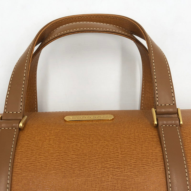 【中古品】【メンズ/レディース】 BURBERRY バーバリー LEATHER HAND BAG MINI BOSTON レザー ハンドバッグ ミニボストン カバン 188-250816-ts-01-tei カラー：ブラウン 万代Net店