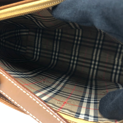 【中古品】【メンズ/レディース】 BURBERRY バーバリー NOVA CHECK SHADOW HORSE LEATHER ONE SHOULDER BAG ノヴァチェック シャドウホース レザーワン ショルダーバッグ カバン 188-250816-ts-02-tei カラー：ブラウン 万代Net店