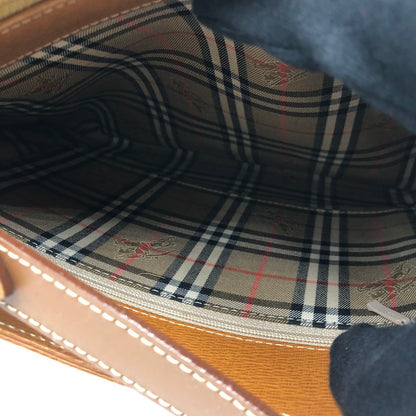 【中古品】【メンズ/レディース】 BURBERRY バーバリー NOVA CHECK SHADOW HORSE LEATHER ONE SHOULDER BAG ノヴァチェック シャドウホース レザーワン ショルダーバッグ カバン 188-250816-ts-02-tei カラー：ブラウン 万代Net店