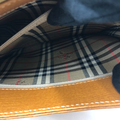 【中古品】【メンズ/レディース】 BURBERRY バーバリー NOVA CHECK SHADOW HORSE LEATHER ONE SHOULDER BAG ノヴァチェック シャドウホース レザーワン ショルダーバッグ カバン 188-250816-ts-02-tei カラー：ブラウン 万代Net店