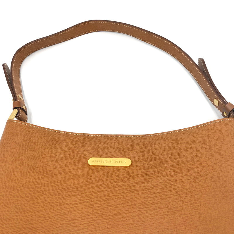 【中古品】【メンズ/レディース】 BURBERRY バーバリー NOVA CHECK SHADOW HORSE LEATHER ONE SHOULDER BAG ノヴァチェック シャドウホース レザーワン ショルダーバッグ カバン 188-250816-ts-02-tei カラー：ブラウン 万代Net店