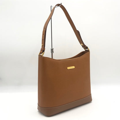 【中古品】【メンズ/レディース】 BURBERRY バーバリー NOVA CHECK SHADOW HORSE LEATHER ONE SHOULDER BAG ノヴァチェック シャドウホース レザーワン ショルダーバッグ カバン 188-250816-ts-02-tei カラー：ブラウン 万代Net店