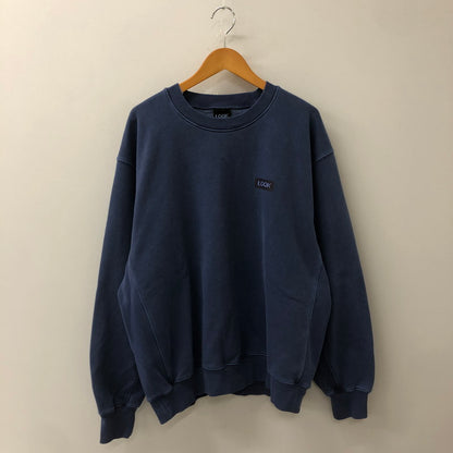 【中古品】【メンズ】 LQQK STUDIO ルックスタジオ 25SS WASHED FLEECE CREWNECK SWEAT LQS25WF54 ウォッシュド フリース クルーネック スウェット 長袖 トップス トレーナー 140-250808-yo-04-tei サイズ：XL カラー：WASHED BLUE 万代Net店