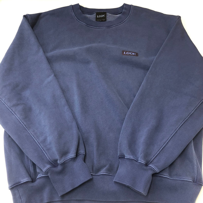 【中古品】【メンズ】 LQQK STUDIO ルックスタジオ 25SS WASHED FLEECE CREWNECK SWEAT LQS25WF54 ウォッシュド フリース クルーネック スウェット 長袖 トップス トレーナー 140-250808-yo-04-tei サイズ：XL カラー：WASHED BLUE 万代Net店