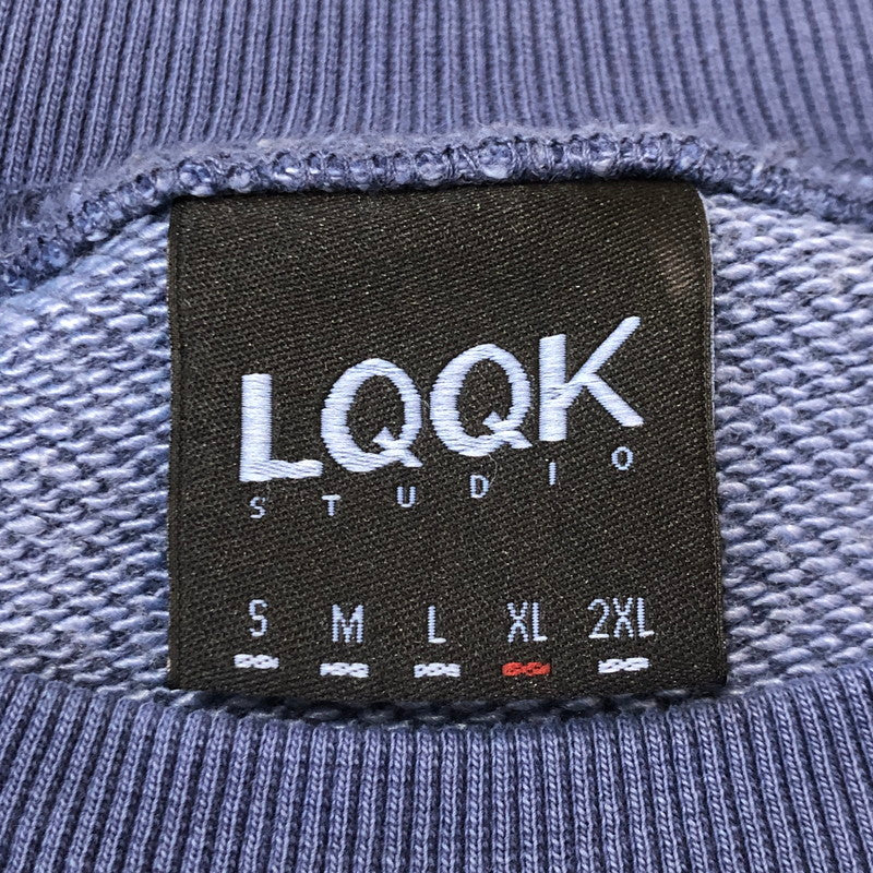 【中古品】【メンズ】 LQQK STUDIO ルックスタジオ 25SS WASHED FLEECE CREWNECK SWEAT LQS25WF54 ウォッシュド フリース クルーネック スウェット 長袖 トップス トレーナー 140-250808-yo-04-tei サイズ：XL カラー：WASHED BLUE 万代Net店