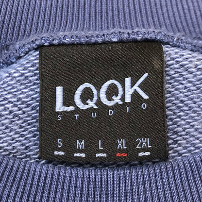 【中古品】【メンズ】 LQQK STUDIO ルックスタジオ 25SS WASHED FLEECE CREWNECK SWEAT LQS25WF54 ウォッシュド フリース クルーネック スウェット 長袖 トップス トレーナー 140-250808-yo-04-tei サイズ：XL カラー：WASHED BLUE 万代Net店
