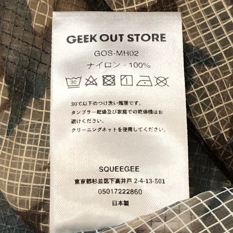 【中古品】【メンズ】 GEEK OUT STORE ギーク アウト ストア MESH CAMO HOODIE ""CAMO2"" GOS-MH02 メッシュ カモ フーディ ライトアウター プルオーバー 140-250808-yo-02-fuz サイズ：L カラー：CAMO2 万代Net店
