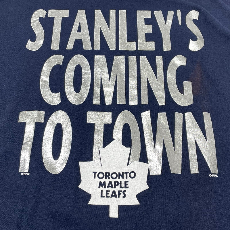 【現状渡し品】【メンズ】 NHL エヌエイチエル 90’s TORONTO MAPLE LEAFS TEE 90年代 トロント メープル リーフス Tシャツ 145-260807-sa-12-tei サイズ：L カラー：ネイビー 万代Net店