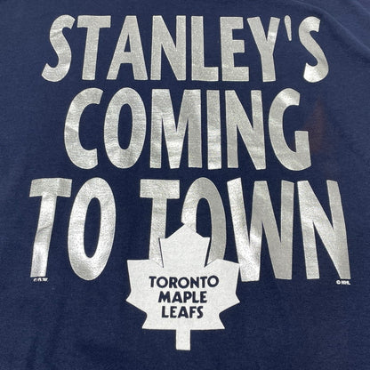【現状渡し品】【メンズ】 NHL エヌエイチエル 90’s TORONTO MAPLE LEAFS TEE 90年代 トロント メープル リーフス Tシャツ 145-260807-sa-12-tei サイズ：L カラー：ネイビー 万代Net店
