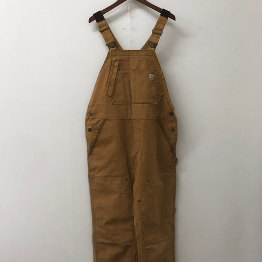 【中古品】【メンズ】 Carhartt カーハート DOUBLE KNEE DUCK OVERALLS 102966-211 ダブルニー ダック オーバーオール ボトムス パンツ 145-250810-ts-25-fuz サイズ：L カラー：ブラウン 万代Net店