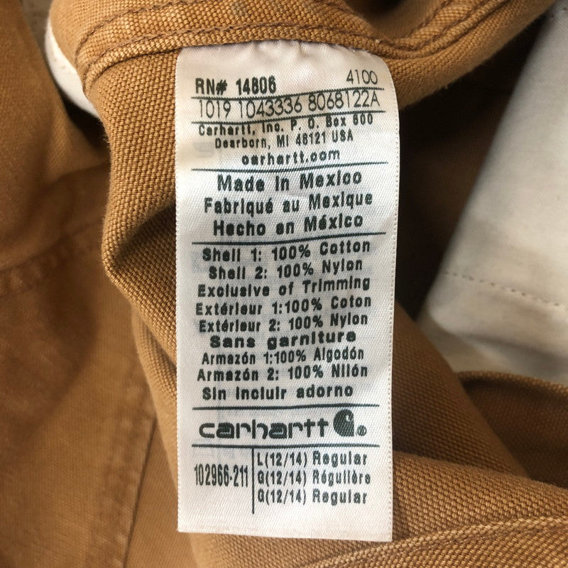 【中古品】【メンズ】 Carhartt カーハート DOUBLE KNEE DUCK OVERALLS 102966-211 ダブルニー ダック オーバーオール ボトムス パンツ 145-250810-ts-25-fuz サイズ：L カラー：ブラウン 万代Net店