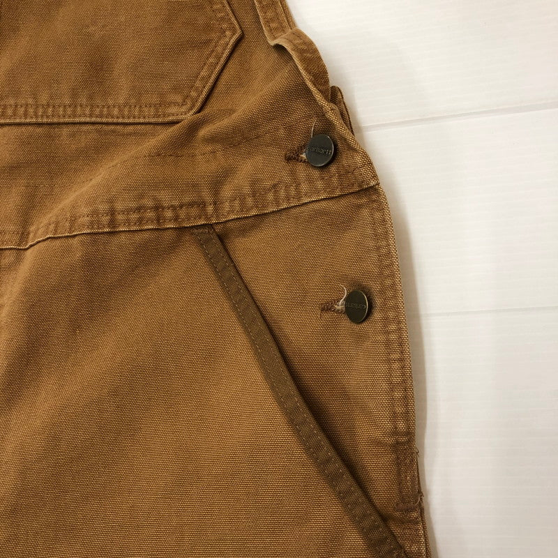 【中古品】【メンズ】 Carhartt カーハート DOUBLE KNEE DUCK OVERALLS 102966-211 ダブルニー ダック オーバーオール ボトムス パンツ 145-250810-ts-25-fuz サイズ：L カラー：ブラウン 万代Net店