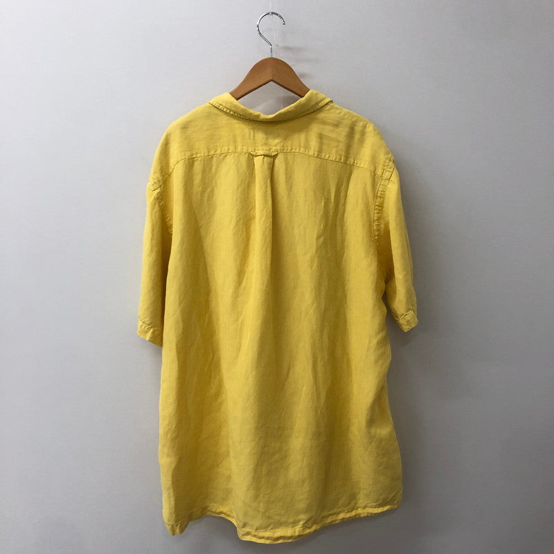 【中古品】【メンズ】 Polo by Ralph Lauren ポロバイラルフローレン LINEN OPEN COLLAR SHIRT リネン オープンカラー シャツ 半袖 トップス 147-250808-yo-31-tei サイズ：XL カラー：イエロー 万代Net店