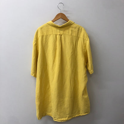【中古品】【メンズ】 Polo by Ralph Lauren ポロバイラルフローレン LINEN OPEN COLLAR SHIRT リネン オープンカラー シャツ 半袖 トップス 147-250808-yo-31-tei サイズ：XL カラー：イエロー 万代Net店