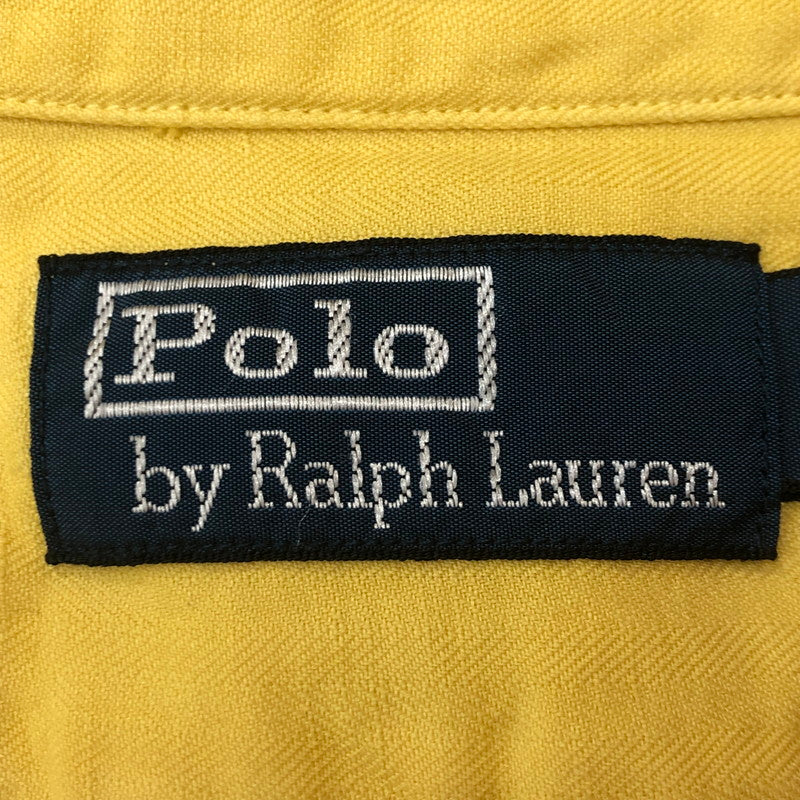 【中古品】【メンズ】 Polo by Ralph Lauren ポロバイラルフローレン LINEN OPEN COLLAR SHIRT リネン オープンカラー シャツ 半袖 トップス 147-250808-yo-31-tei サイズ：XL カラー：イエロー 万代Net店