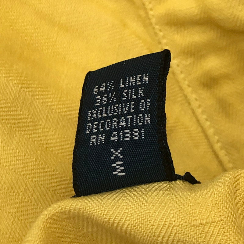 【中古品】【メンズ】 Polo by Ralph Lauren ポロバイラルフローレン LINEN OPEN COLLAR SHIRT リネン オープンカラー シャツ 半袖 トップス 147-250808-yo-31-tei サイズ：XL カラー：イエロー 万代Net店