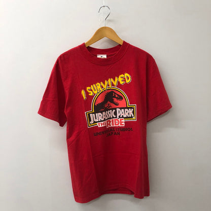【中古品】【メンズ】 UNIVERSAL STUDIOS JAPAN ユニバーサルスタジオジャパン JURASSIC PARK THE RIDE TEE MADE IN USA ジュラシックパーク ザ ライド Tシャツ トップス 半袖 145-250810-ts-15-tei サイズ：S カラー：レッド 万代Net店