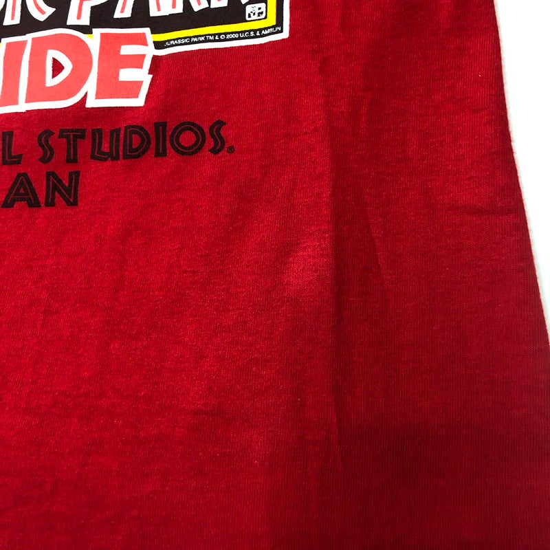 【中古品】【メンズ】 UNIVERSAL STUDIOS JAPAN ユニバーサルスタジオジャパン JURASSIC PARK THE RIDE TEE MADE IN USA ジュラシックパーク ザ ライド Tシャツ トップス 半袖 145-250810-ts-15-tei サイズ：S カラー：レッド 万代Net店