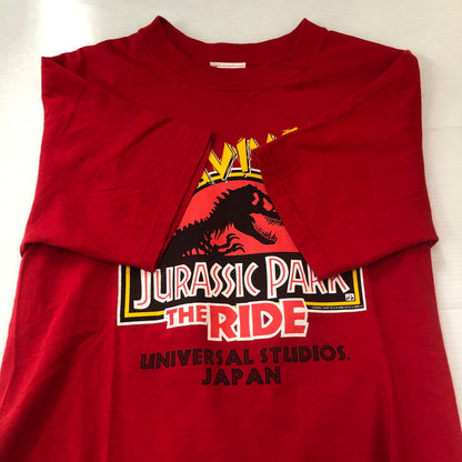 【中古品】【メンズ】 UNIVERSAL STUDIOS JAPAN ユニバーサルスタジオジャパン JURASSIC PARK THE RIDE TEE MADE IN USA ジュラシックパーク ザ ライド Tシャツ トップス 半袖 145-250810-ts-15-tei サイズ：S カラー：レッド 万代Net店