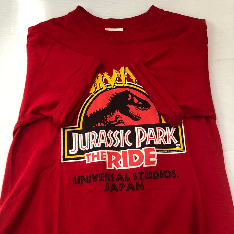 【中古品】【メンズ】 UNIVERSAL STUDIOS JAPAN ユニバーサルスタジオジャパン JURASSIC PARK THE RIDE TEE MADE IN USA ジュラシックパーク ザ ライド Tシャツ トップス 半袖 145-250810-ts-15-tei サイズ：S カラー：レッド 万代Net店