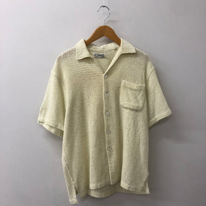 【中古品】【メンズ】 ROSS SUTHERLAND ロスサザーランド KNIT S/S SHIRT ニット ショートスリーブ シャツ トップス 半袖 145-250810-ts-17-tei サイズ：M カラー：ホワイト 万代Net店