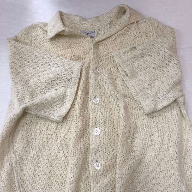 【中古品】【メンズ】 ROSS SUTHERLAND ロスサザーランド KNIT S/S SHIRT ニット ショートスリーブ シャツ トップス 半袖 145-250810-ts-17-tei サイズ：M カラー：ホワイト 万代Net店