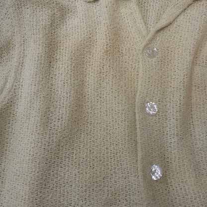 【中古品】【メンズ】 ROSS SUTHERLAND ロスサザーランド KNIT S/S SHIRT ニット ショートスリーブ シャツ トップス 半袖 145-250810-ts-17-tei サイズ：M カラー：ホワイト 万代Net店