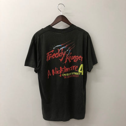 【現状渡し品】【メンズ】 UNKNOWN 80’s A NIGHTMARE ON ELM STREET 4 TEE VINTAGE 80年代 エルム街の悪夢4 Tシャツ トップス 半袖 ヴィンテージ 145-250810-ts-13-tei サイズ：XL カラー：ブラック 万代Net店