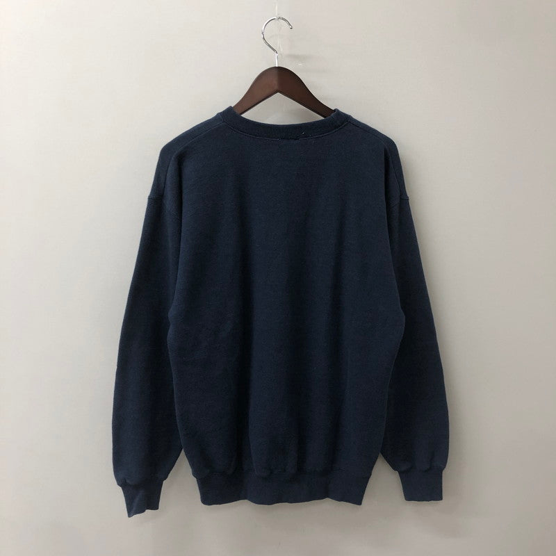 【中古品】【メンズ】 Champion チャンピオン 90’s LOGO PRINT CREWNECK SWEAT MADE IN USA 90年代 ロゴプリント クルーネックスウェット USA製 トップス トレーナー 145-250810-ts-19-tei サイズ：M カラー：ネイビー 万代Net店