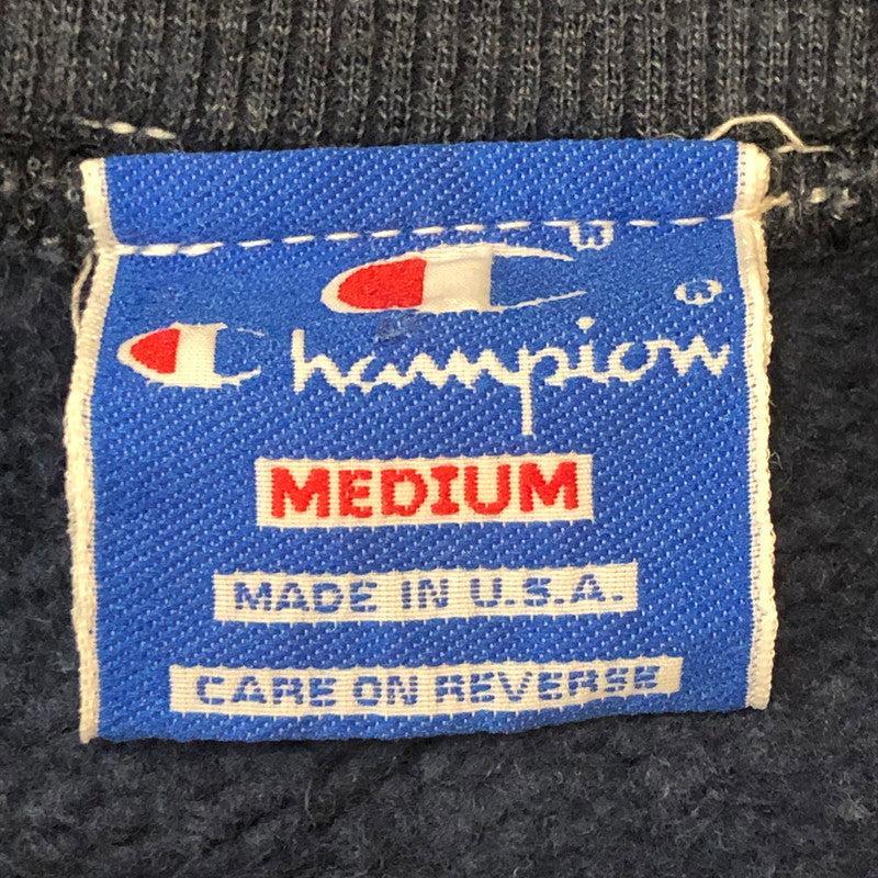 【中古品】【メンズ】 Champion チャンピオン 90’s LOGO PRINT CREWNECK SWEAT MADE IN USA 90年代 ロゴプリント クルーネックスウェット USA製 トップス トレーナー 145-250810-ts-19-tei サイズ：M カラー：ネイビー 万代Net店