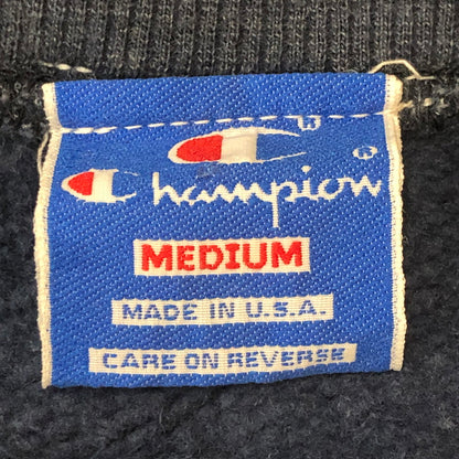 【中古品】【メンズ】 Champion チャンピオン 90’s LOGO PRINT CREWNECK SWEAT MADE IN USA 90年代 ロゴプリント クルーネックスウェット USA製 トップス トレーナー 145-250810-ts-19-tei サイズ：M カラー：ネイビー 万代Net店