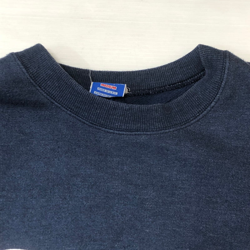 【中古品】【メンズ】 Champion チャンピオン 90’s LOGO PRINT CREWNECK SWEAT MADE IN USA 90年代 ロゴプリント クルーネックスウェット USA製 トップス トレーナー 145-250810-ts-19-tei サイズ：M カラー：ネイビー 万代Net店