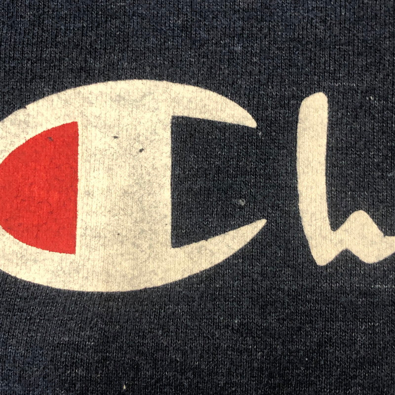 【中古品】【メンズ】 Champion チャンピオン 90’s LOGO PRINT CREWNECK SWEAT MADE IN USA 90年代 ロゴプリント クルーネックスウェット USA製 トップス トレーナー 145-250810-ts-19-tei サイズ：M カラー：ネイビー 万代Net店