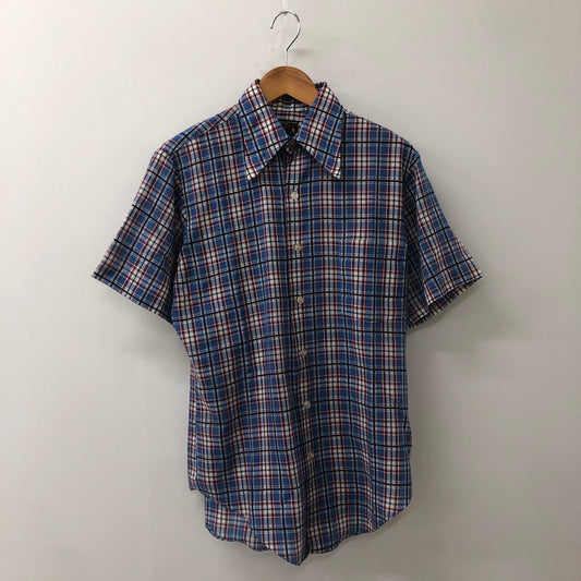 【中古品】【メンズ】 J.C. PENNEY ジェーシーペニー 70’s TOWNCRAFT S/S CHECK SHIRT VINTAGE 70年代 タウンクラフト ショートスリーブ チェックシャツ トップス 半袖 ヴィンテージ 145-250810-ts-20-tei サイズ：S カラー：チェック 万代Net店