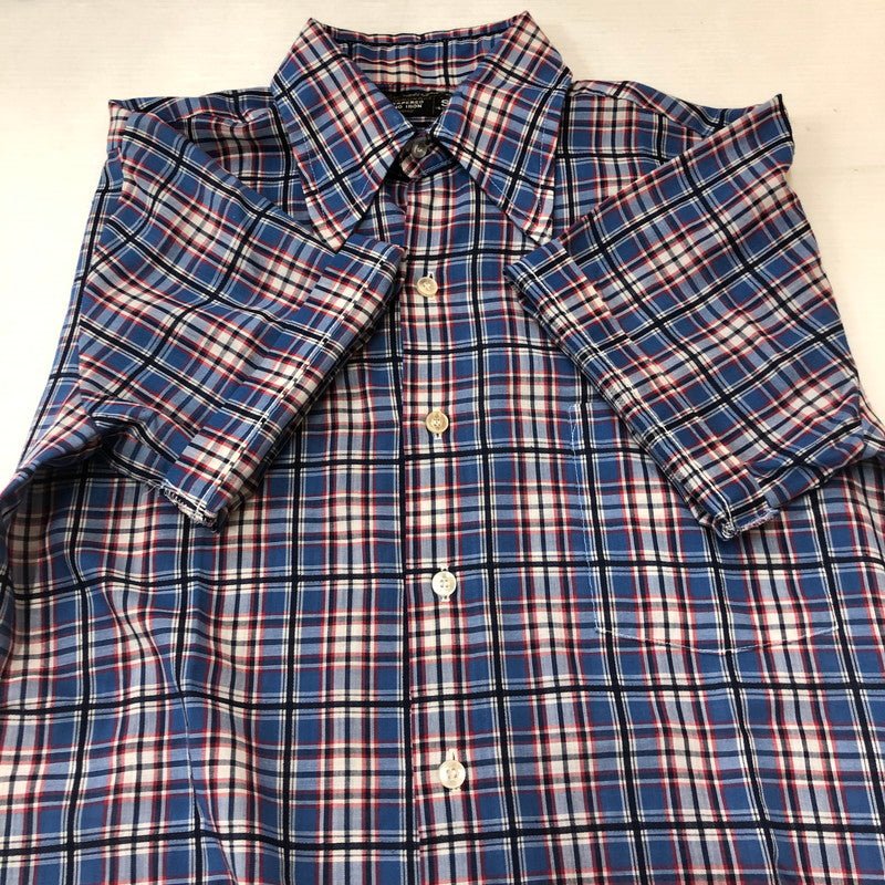 【中古品】【メンズ】 J.C. PENNEY ジェーシーペニー 70’s TOWNCRAFT S/S CHECK SHIRT VINTAGE 70年代 タウンクラフト ショートスリーブ チェックシャツ トップス 半袖 ヴィンテージ 145-250810-ts-20-tei サイズ：S カラー：チェック 万代Net店