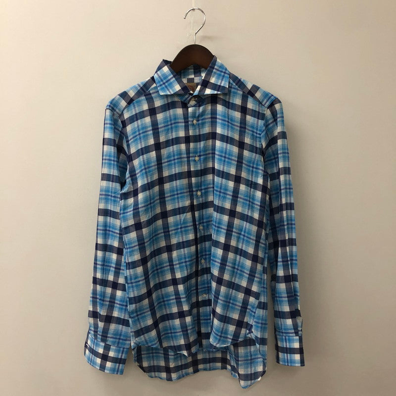 【中古品】【メンズ】 GIANGI NAPOLI ジャンジ ナポリ L/S COTTON CHECK SHIRT ロングスリーブ コットン チェックシャツ トップス 長袖 147-250810-ts-24-tei サイズ：サイズ不明 カラー：チェック 万代Net店