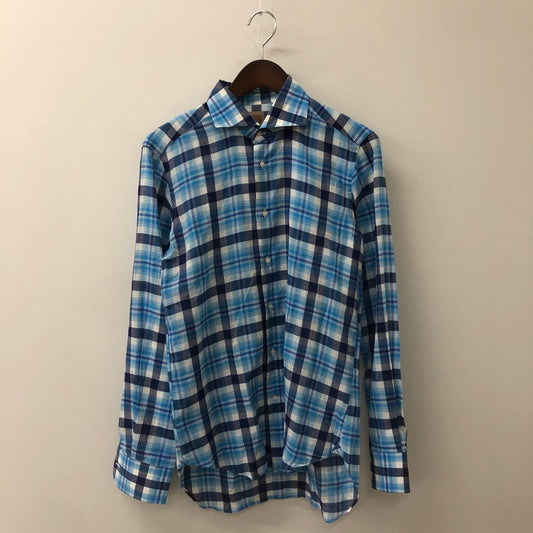 【中古品】【メンズ】 GIANGI NAPOLI ジャンジ ナポリ L/S COTTON CHECK SHIRT ロングスリーブ コットン チェックシャツ トップス 長袖 147-250810-ts-24-tei サイズ：サイズ不明 カラー：チェック 万代Net店