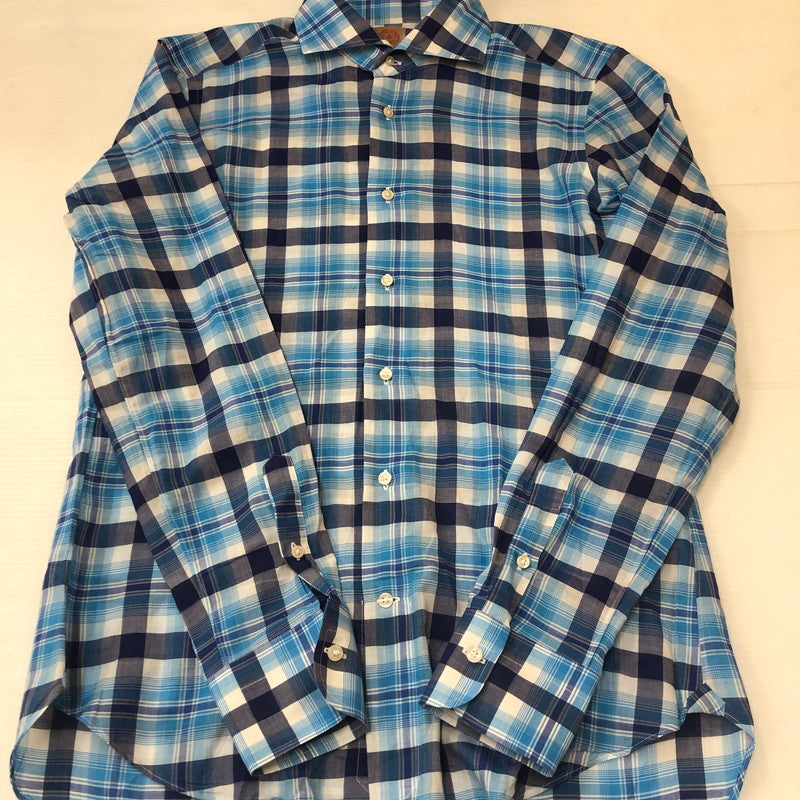 【中古品】【メンズ】 GIANGI NAPOLI ジャンジ ナポリ L/S COTTON CHECK SHIRT ロングスリーブ コットン チェックシャツ トップス 長袖 147-250810-ts-24-tei サイズ：サイズ不明 カラー：チェック 万代Net店