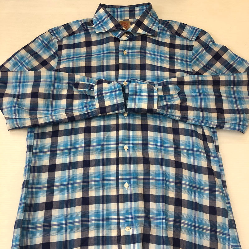 【中古品】【メンズ】 GIANGI NAPOLI ジャンジ ナポリ L/S COTTON CHECK SHIRT ロングスリーブ コットン チェックシャツ トップス 長袖 147-250810-ts-24-tei サイズ：サイズ不明 カラー：チェック 万代Net店