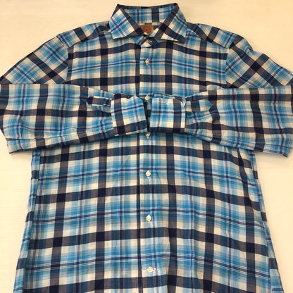 【中古品】【メンズ】 GIANGI NAPOLI ジャンジ ナポリ L/S COTTON CHECK SHIRT ロングスリーブ コットン チェックシャツ トップス 長袖 147-250810-ts-24-tei サイズ：サイズ不明 カラー：チェック 万代Net店
