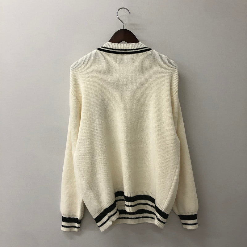 【中古品】【メンズ】 WIND AND SEA ウィンダンシー TILDEN KNIT WDS-O-TRAD-23-Q1-KN-01 チルデン ニット 長袖 トップス セーター 142-250813-yo-25-fuz サイズ：M カラー：ホワイト 万代Net店