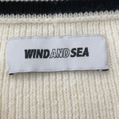 【中古品】【メンズ】 WIND AND SEA ウィンダンシー TILDEN KNIT WDS-O-TRAD-23-Q1-KN-01 チルデン ニット 長袖 トップス セーター 142-250813-yo-25-fuz サイズ：M カラー：ホワイト 万代Net店