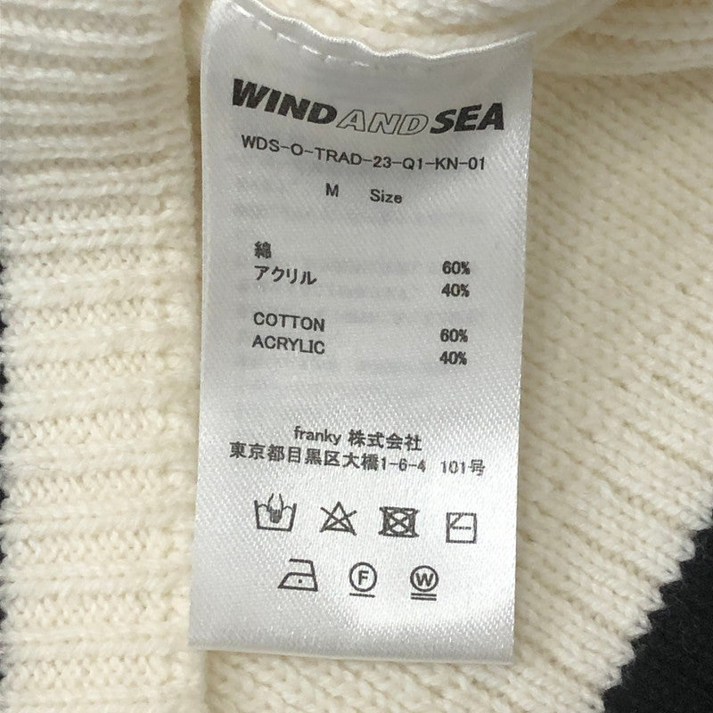 【中古品】【メンズ】 WIND AND SEA ウィンダンシー TILDEN KNIT WDS-O-TRAD-23-Q1-KN-01 チルデン ニット 長袖 トップス セーター 142-250813-yo-25-fuz サイズ：M カラー：ホワイト 万代Net店