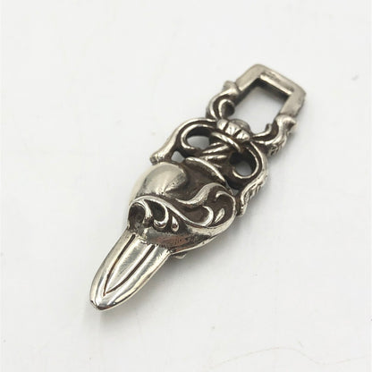 【中古品】【メンズ】 CHROME HEARTS クロムハーツ DAGGER HEART ダガーハート ペンダント シルバー アクセサリー ペンダントトップ 190-250816-kk-05-tei カラー：シルバー 万代Net店