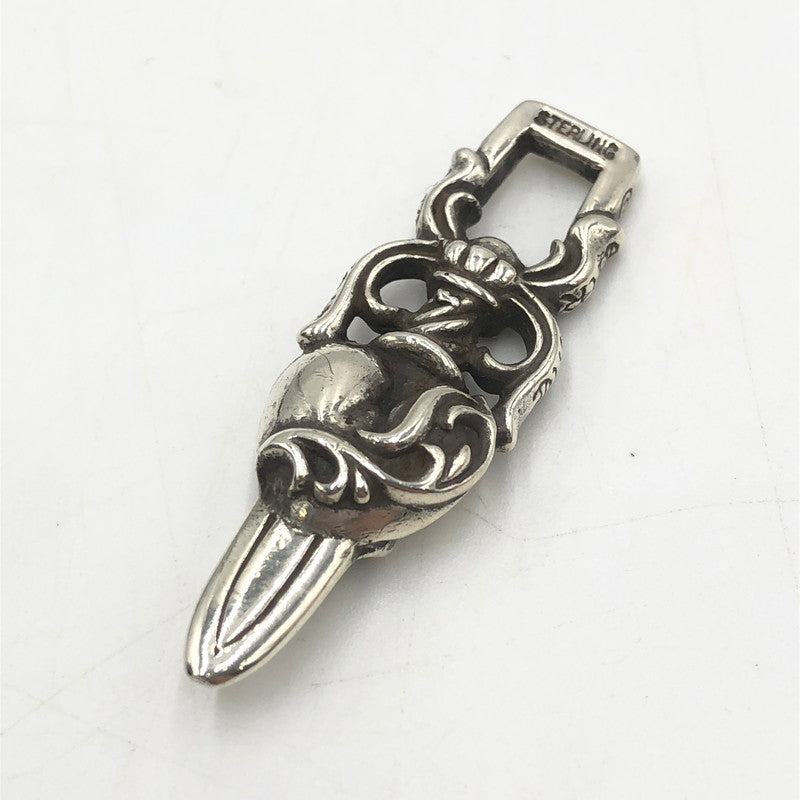 【中古品】【メンズ】 CHROME HEARTS クロムハーツ DAGGER HEART ダガーハート ペンダント シルバー アクセサリー ペンダントトップ 190-250816-kk-05-tei カラー：シルバー 万代Net店