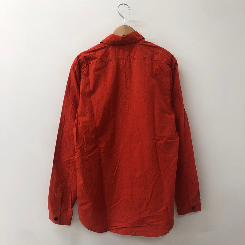 【中古品】【メンズ】 FRANK LEDER フランクリーダー 21SS TRIPLE WASH THIN COTTON SHIRT 0916094 トリプル ウォッシュ スィン コットンシャツ 長袖 トップス 141-250813-KS-02-tei サイズ：M カラー：オレンジ 万代Net店