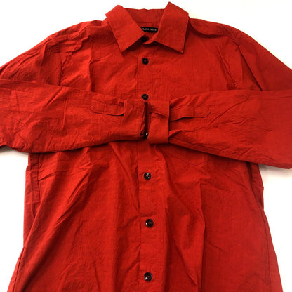 【中古品】【メンズ】 FRANK LEDER フランクリーダー 21SS TRIPLE WASH THIN COTTON SHIRT 0916094 トリプル ウォッシュ スィン コットンシャツ 長袖 トップス 141-250813-KS-02-tei サイズ：M カラー：オレンジ 万代Net店